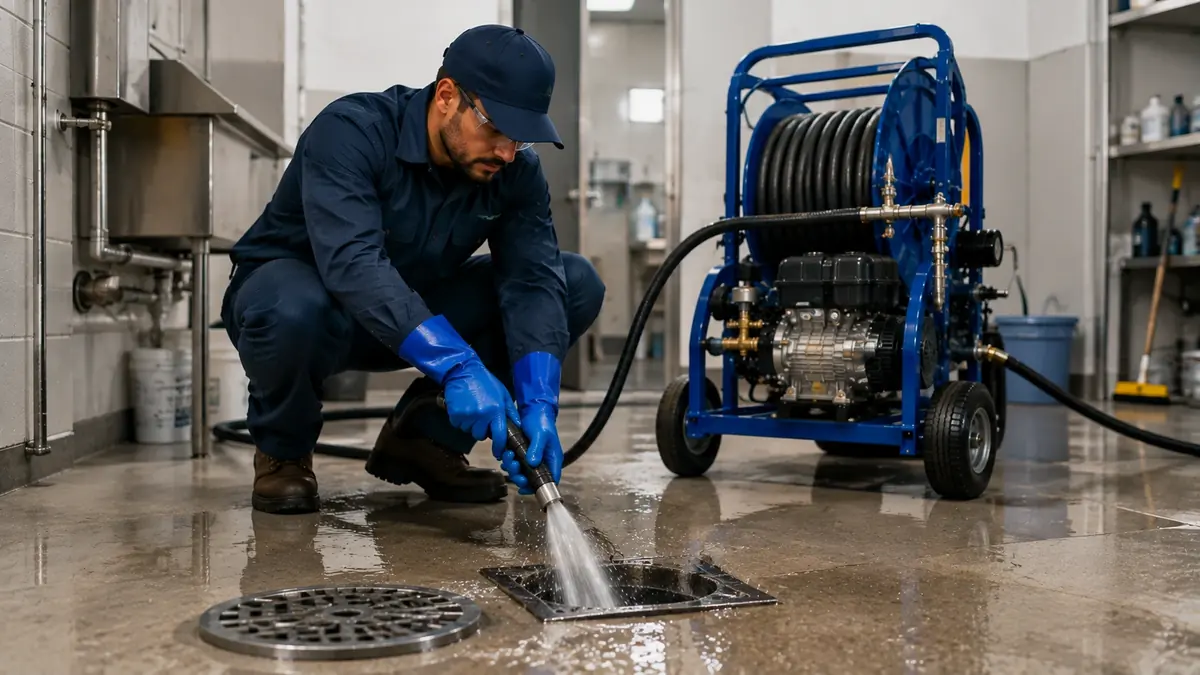 Floor Drain Hydro Jet Cleaning in National City