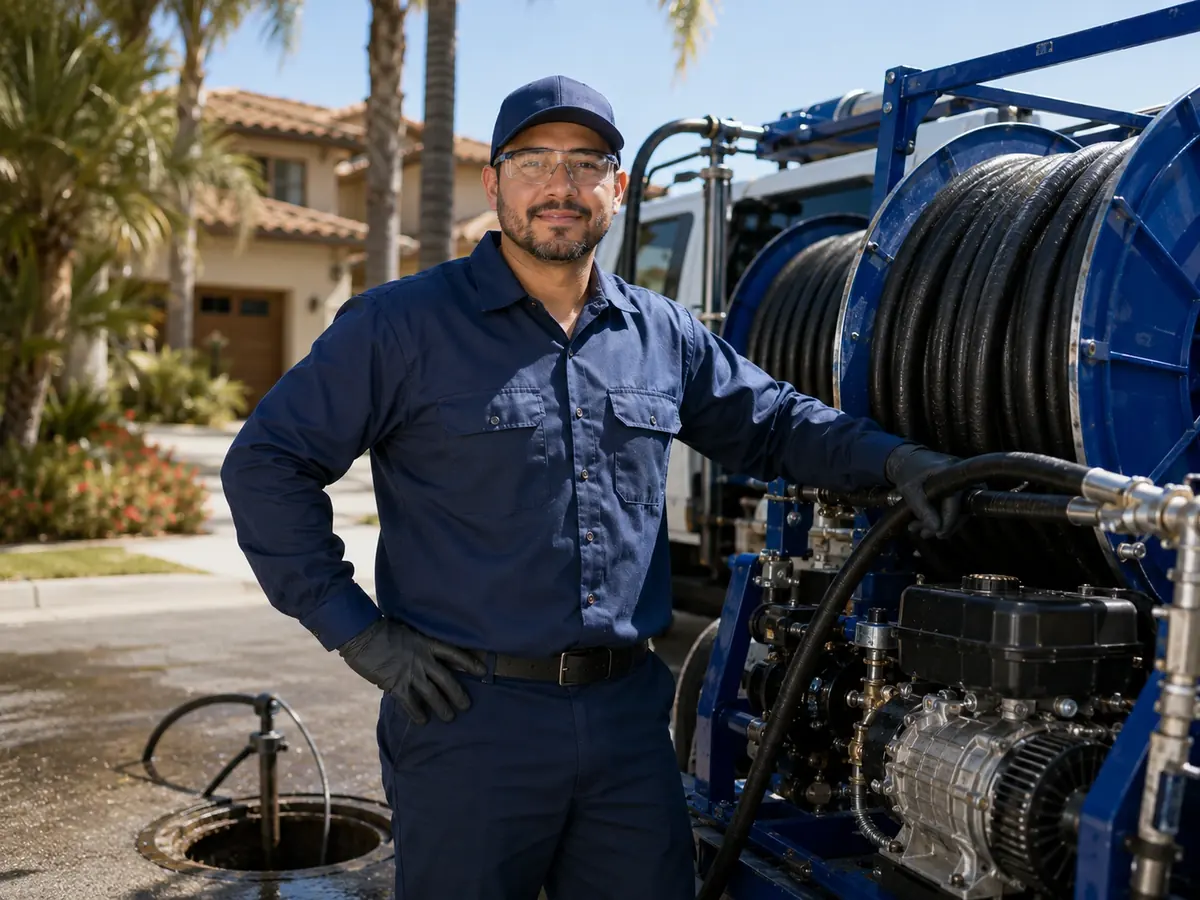 Hydro jet sewer cleaning in National City