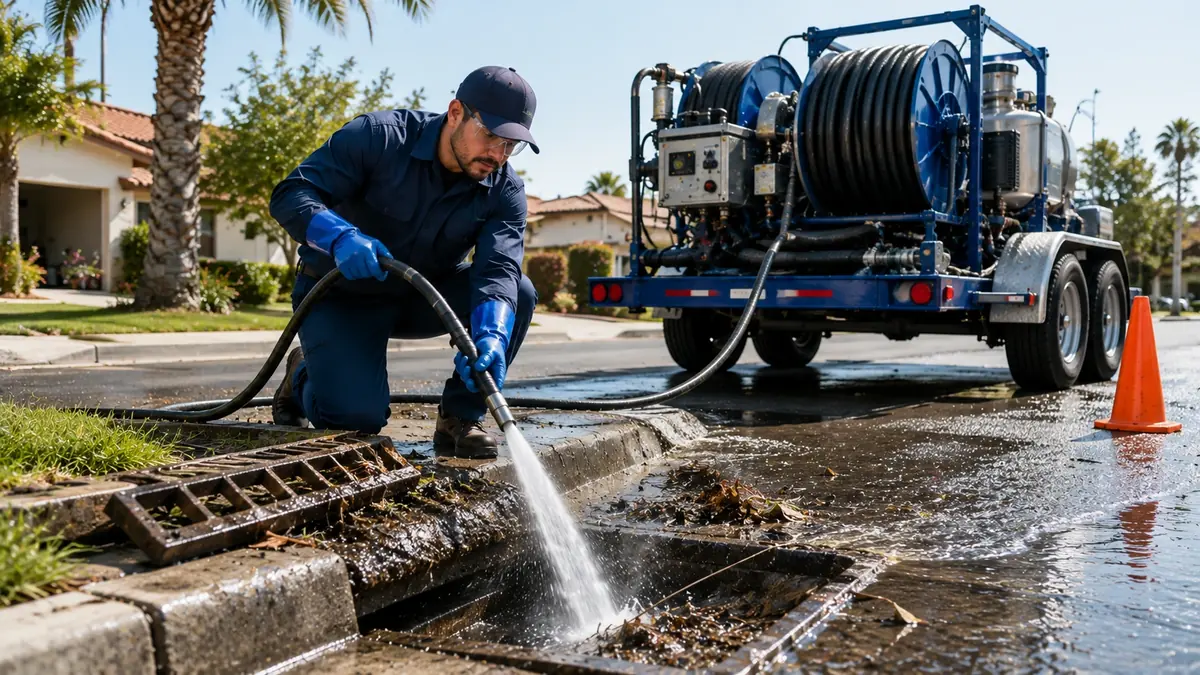Storm Drain Hydro Jet Cleaning in National City