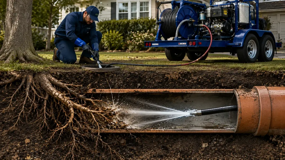 Tree Root Removal with Hydro Jetting in National City